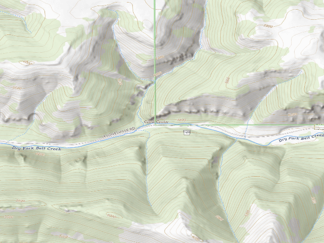 USGS topographic map of Dry Fork - 12