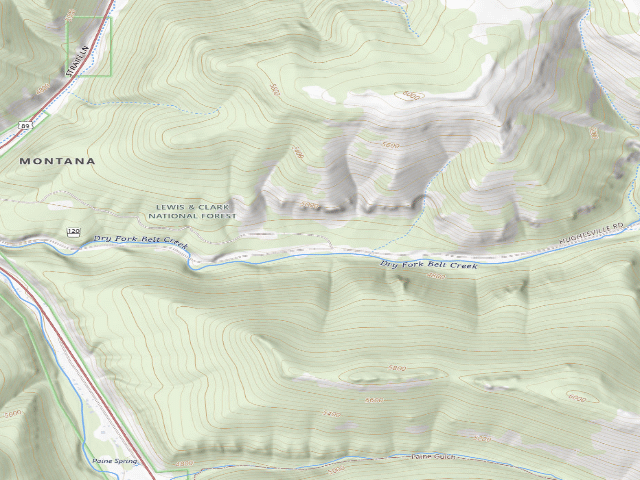 USGS topographic map of Dry Fork - 14