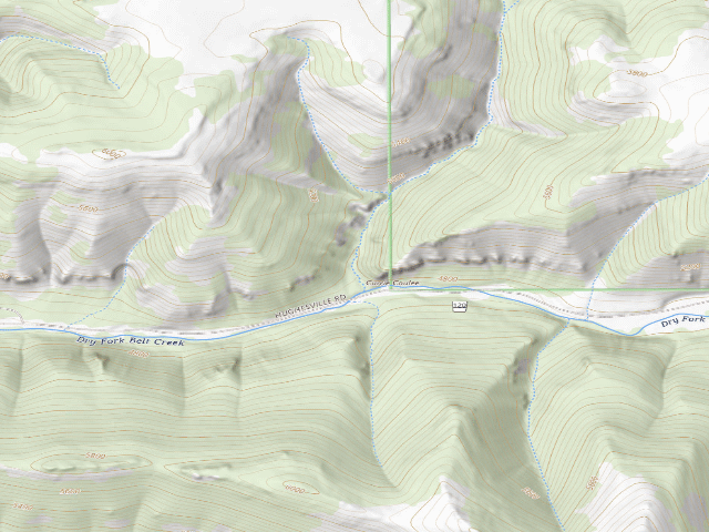 USGS topographic map of Dry Fork - 14