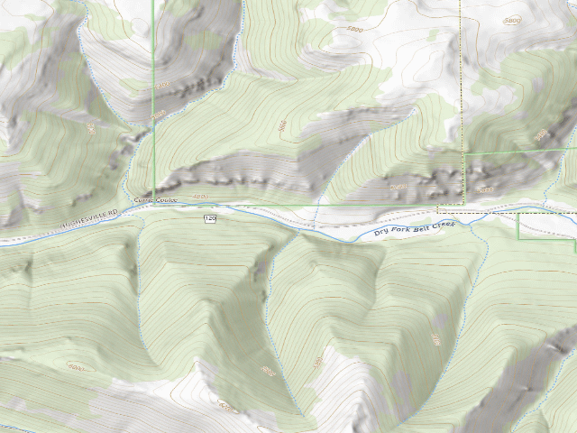 USGS topographic map of Dry Fork - 22