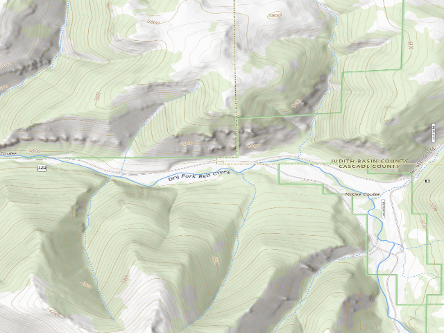 USGS topographic map of Dry Fork - 23
