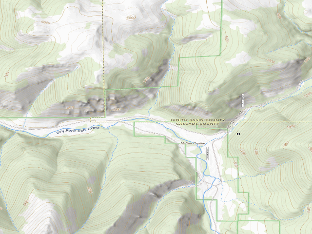 USGS topographic map of Dry Fork - 24