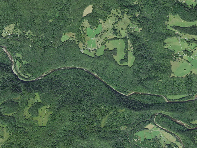 Aerial image of Dry Fork Camping Area