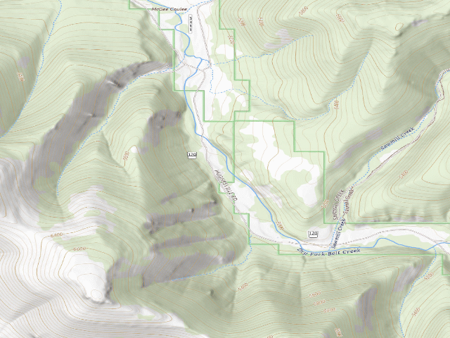 USGS topographic map of Dry Fork Rd 120-103