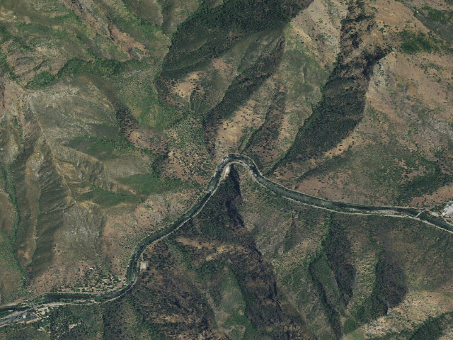 Aerial image of Dry Gulch Campground