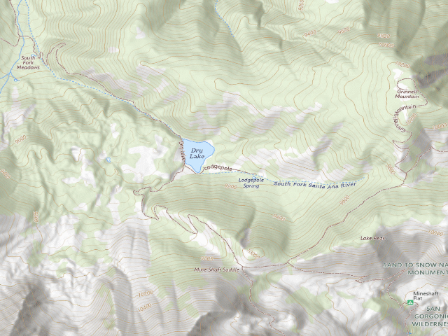 USGS topographic map of Dry Lake Lodgepole Camp