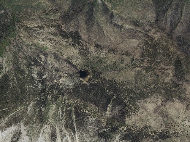 Aerial image of Dry Lake Lodgepole Camp