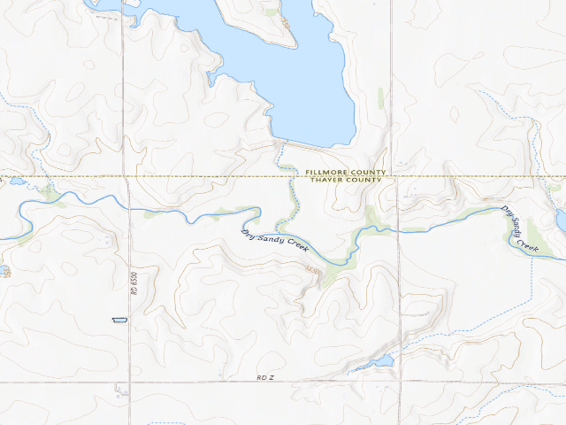 USGS topographic map of Dry Sandy WMA