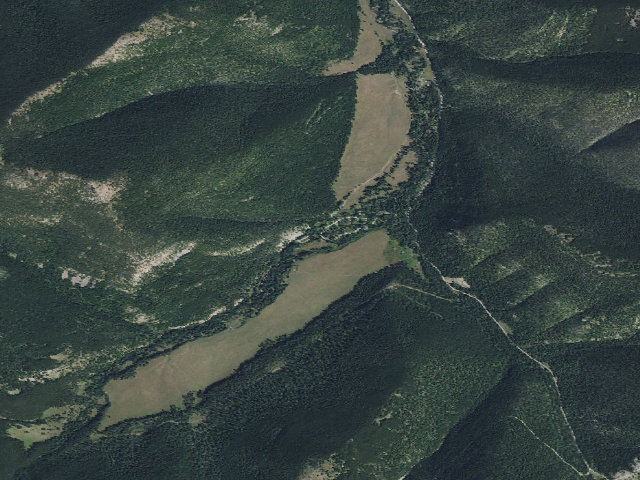 Aerial image of Dry Wolf Group Camp
