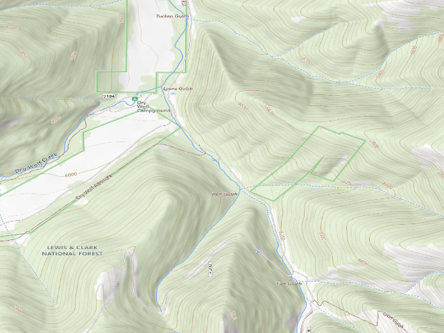 USGS topographic map of Dry Wolf Rd 251-4