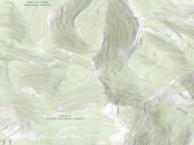 USGS topographic map of Dry Wolf Rd 251-7