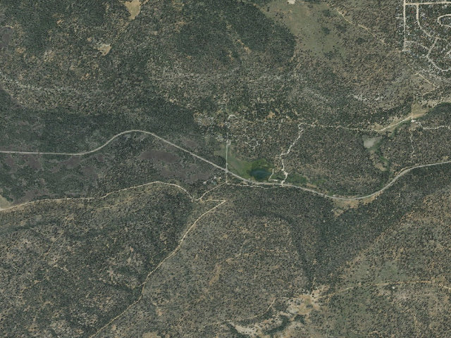 Aerial image of Duck Creek Campground