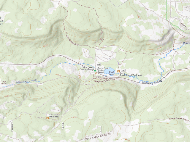 USGS topographic map of Duck Creek Campground