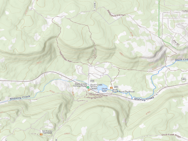 USGS topographic map of Duck Creek Campground