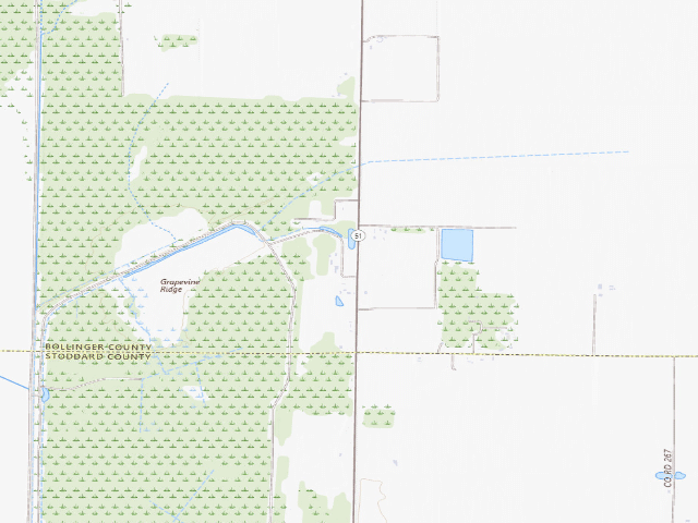USGS topographic map of Duck Creek Conservation Area