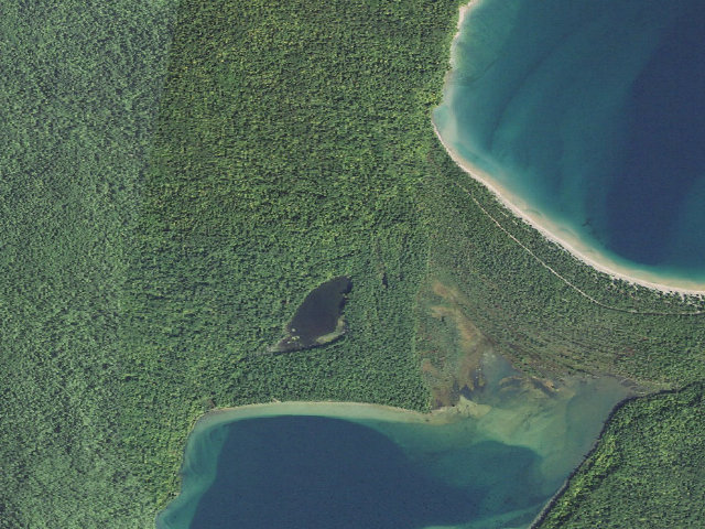Aerial image of Duck Lake Campsite