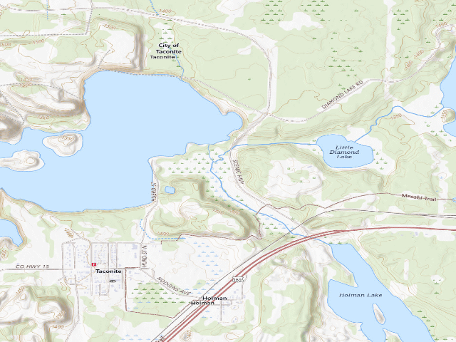 USGS topographic map of Duck Lake M74