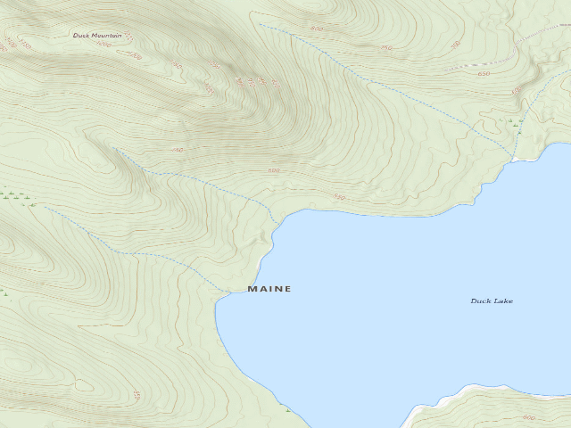 USGS topographic map of Duck Mountain (Duck Lake Public Land)