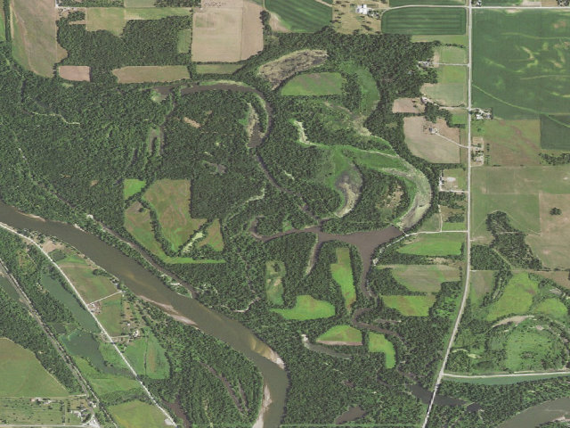 Aerial image of Dudgeon Lake WMA