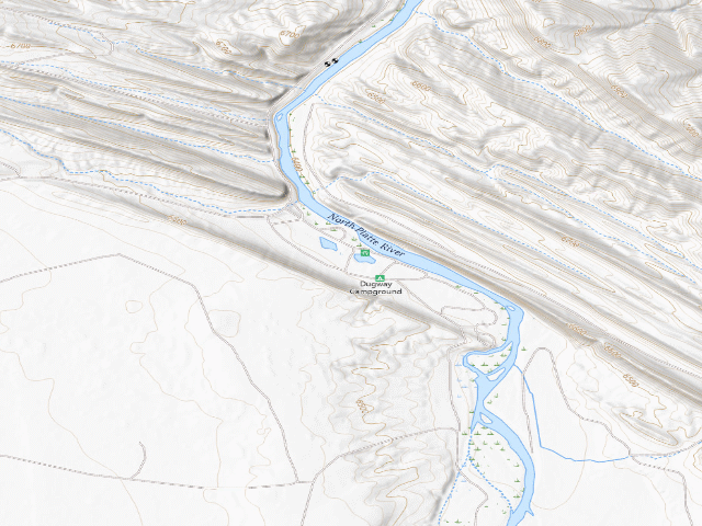 USGS topographic map of Dugway Recreation Site