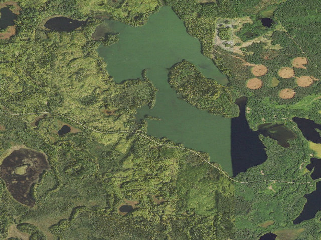 Aerial image of Dumbbell Lake Site #1