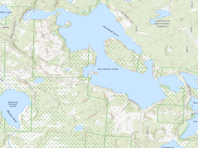 USGS topographic map of Dumbbell Lake Site #1