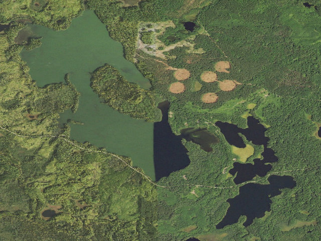 Aerial image of Dumbbell Lake Site #2