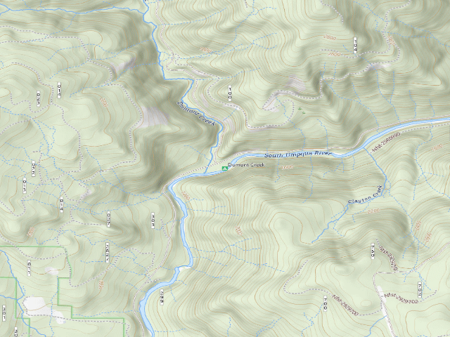 USGS topographic map of Dumont Creek