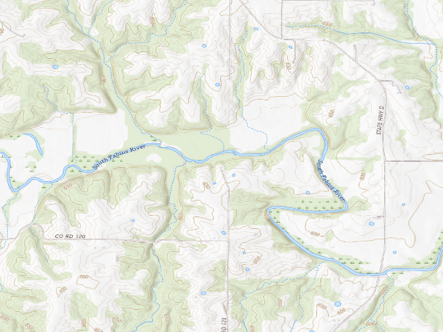 USGS topographic map of Dunn Ford Access