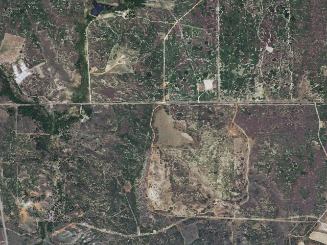 Aerial image of Dunn Unit Camp 1 (Packsaddle WMA)