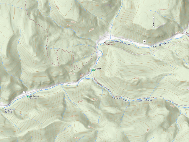 USGS topographic map of Duran Canyon