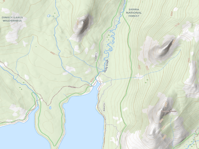USGS topographic map of Dusy Camp 3