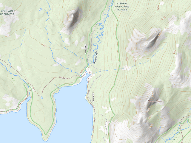 USGS topographic map of Dusy Creek Camp 1