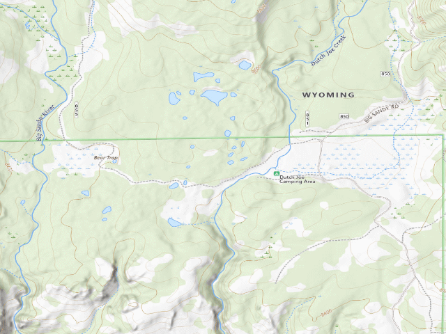 USGS topographic map of Dutch Joe Campground