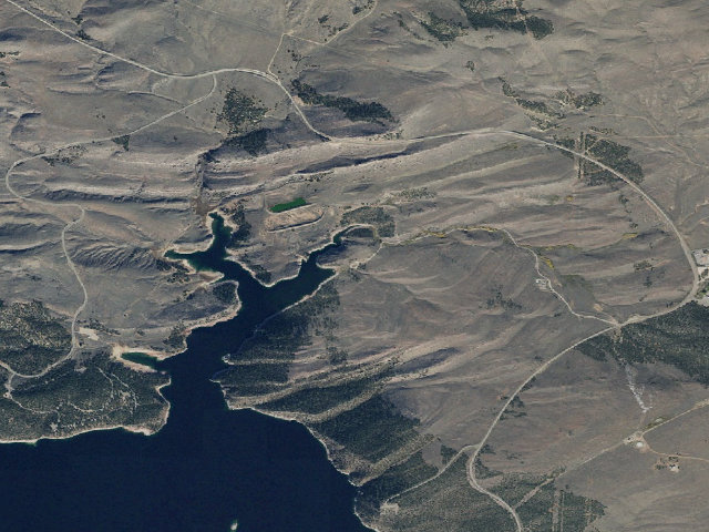 Aerial image of Dutch John Draw Group Campground
