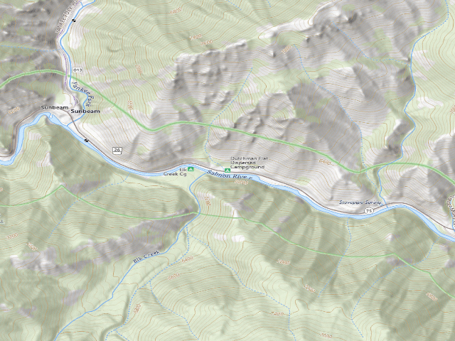 USGS topographic map of Dutchman Flat Dispersed Campground