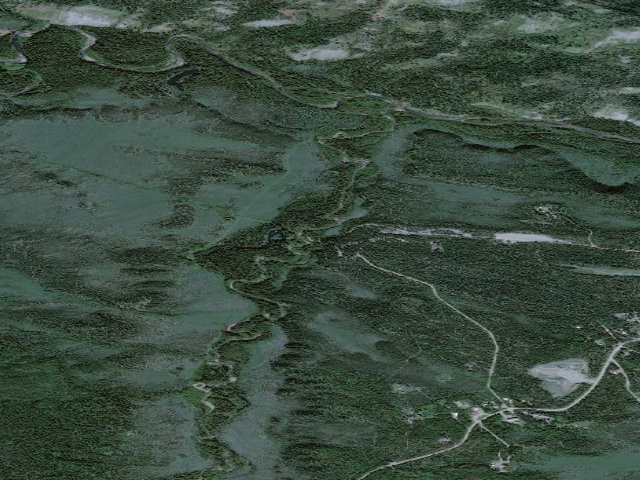 Aerial image of Eagle Campground (Taylor Highway MP 160)
