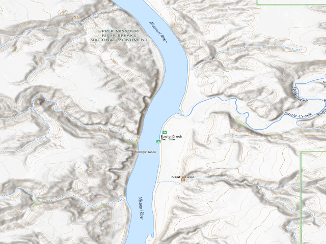 USGS topographic map of Eagle Creek Campground (Float-In)