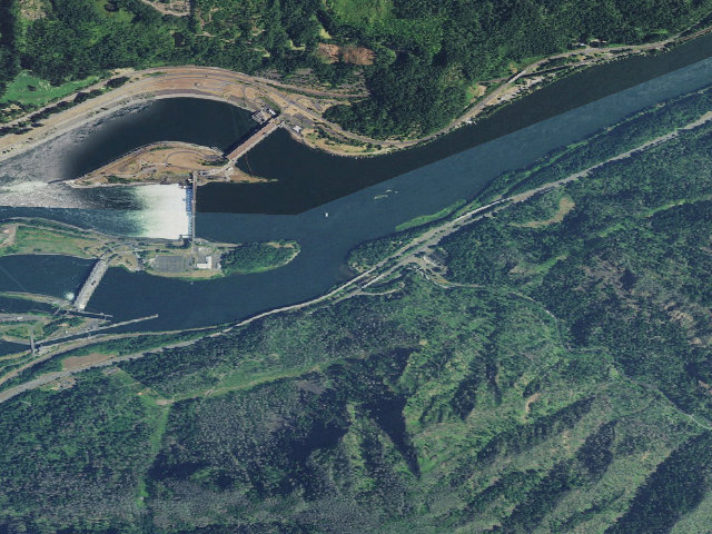 Aerial image of Eagle Creek Overlook