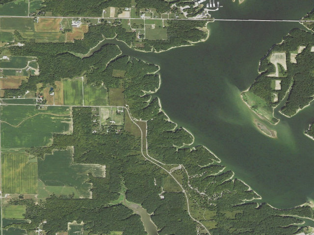 Aerial image of Eagle Creek State Park - Walk-in Tent Camping