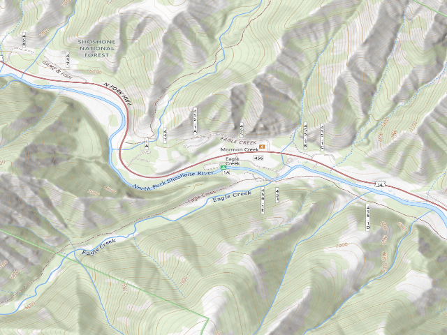 USGS topographic map of Eagle Creek