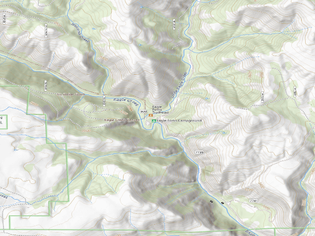 USGS topographic map of Eagle Forks Campground