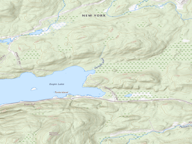 USGS topographic map of Eagle Lake Tentsite #1 [DEC #18354] (Hammond Pond Wild Forest)