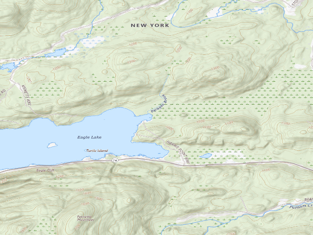 USGS topographic map of Eagle Lake Tentsite #3 [DEC #18352] (Hammond Pond Wild Forest)