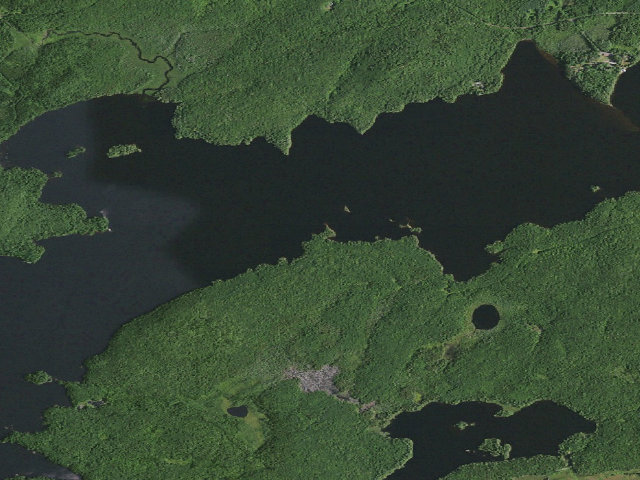Aerial image of Eagle Point (William C. Whitney Wilderness)
