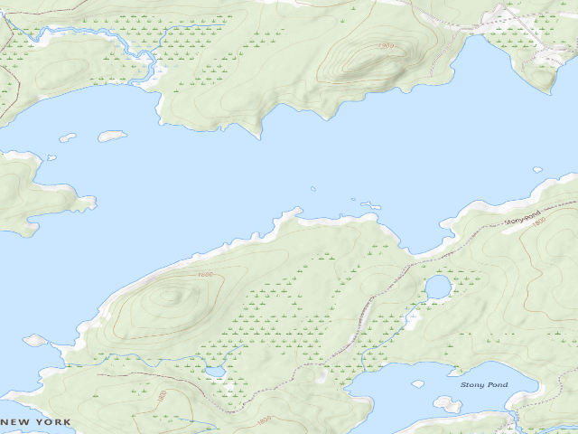 USGS topographic map of Eagle Point (William C. Whitney Wilderness)