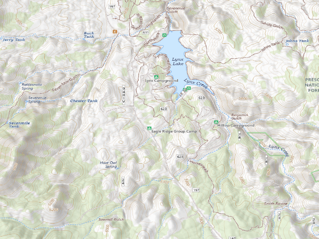 USGS topographic map of Eagle Ridge Group Campground