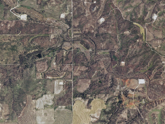 Aerial image of Earl's Point (Ellis County WMA)