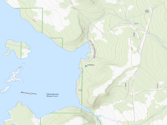 USGS topographic map of East Bay Campground