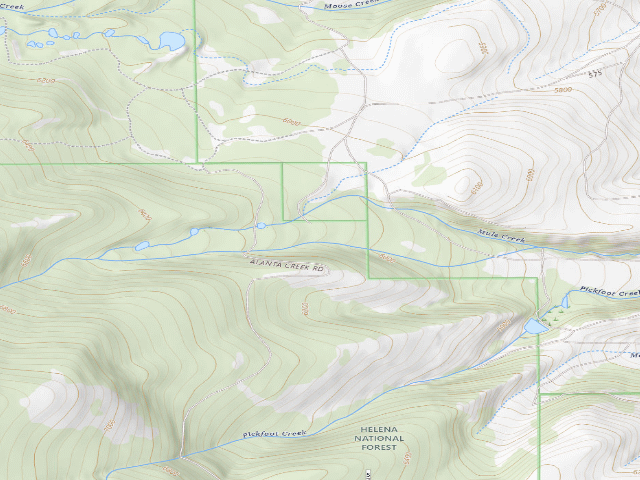USGS topographic map of East Big Belts Gfa - Atlanta/Mule Cua